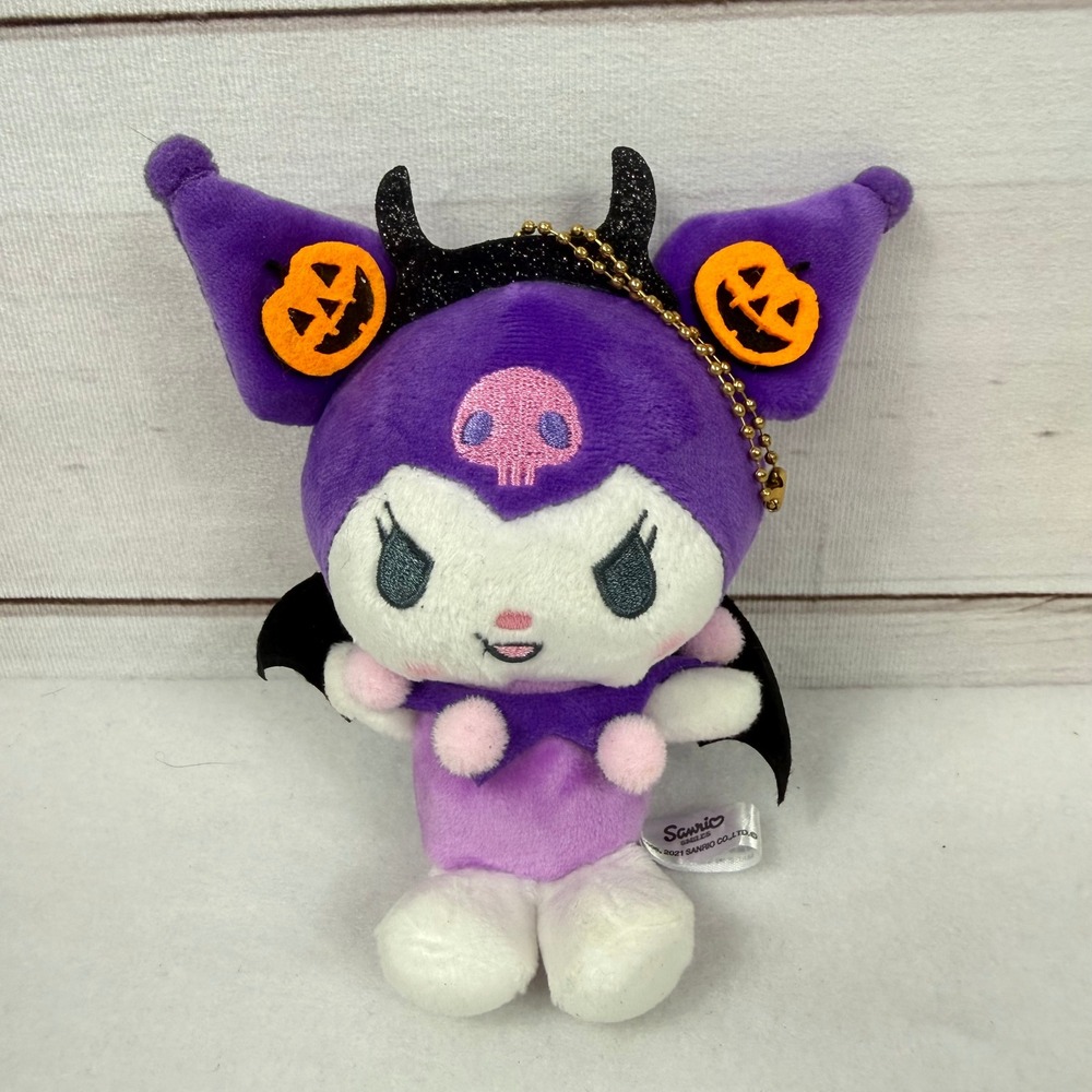Licensed Sanrio Halloween Kuromi Little Devil Keychain‎ Plush  RARE